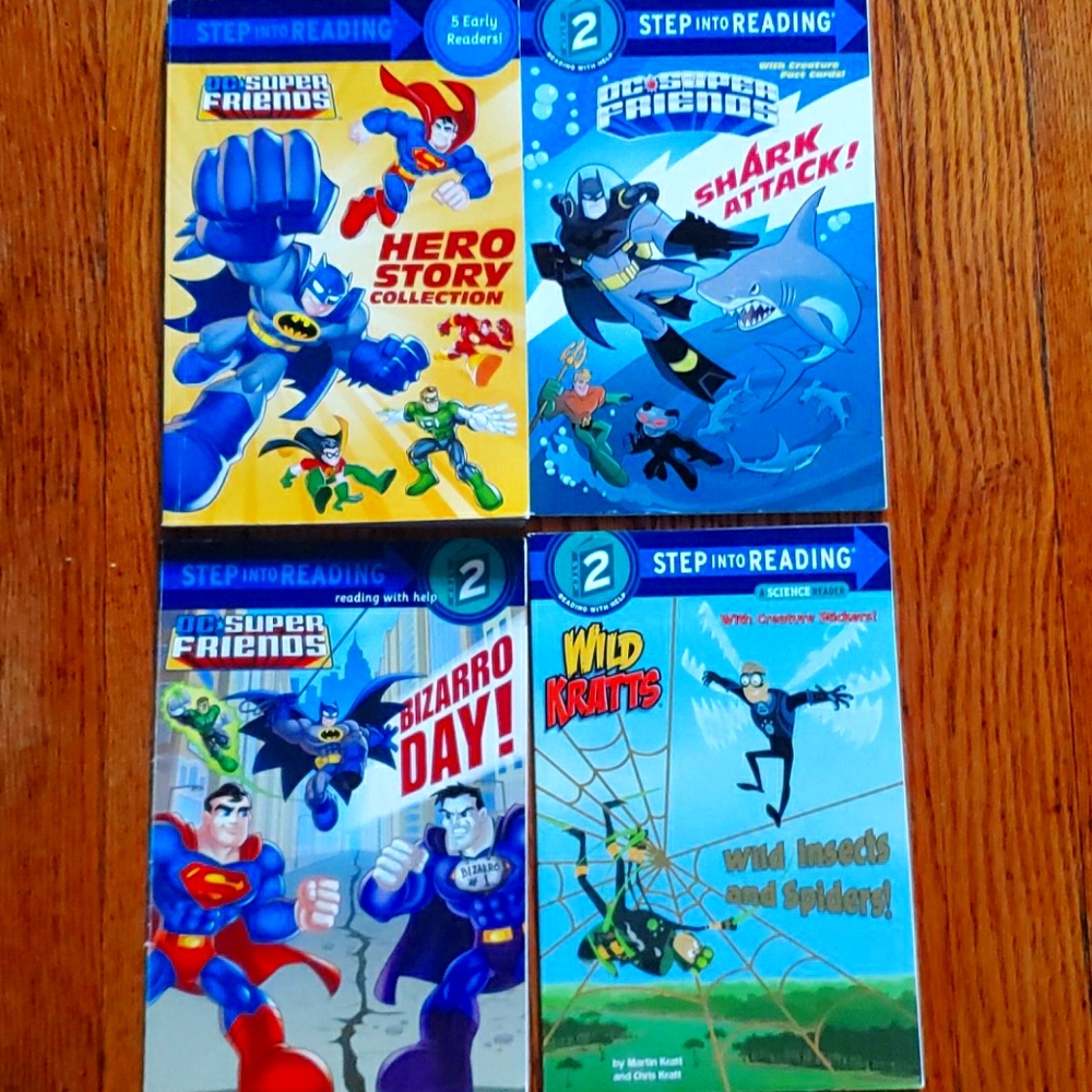 Step into reading superhero books
